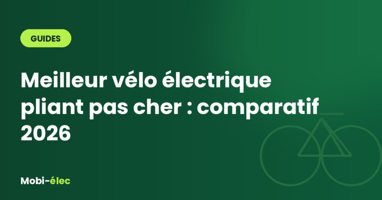 Meilleur vélo électrique pliant pas cher : comparatif 2026