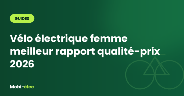 Vélo électrique femme meilleur rapport qualité-prix 2026