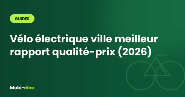 Vélo électrique ville meilleur rapport qualité-prix (2026)