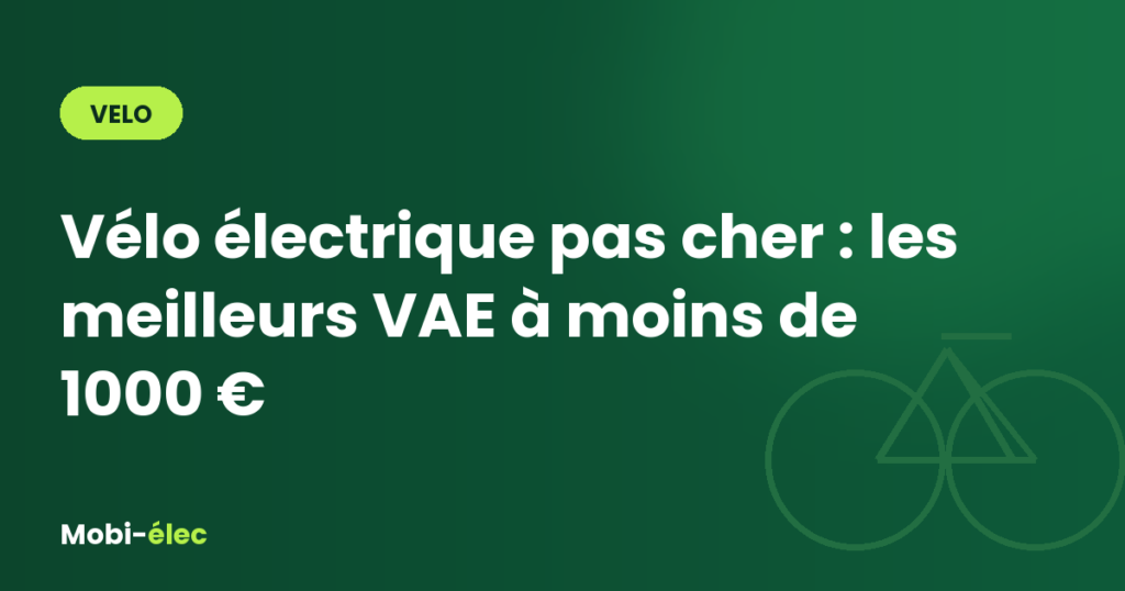 Vélo électrique pas cher : les meilleurs VAE à moins de 1000 €